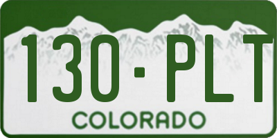 CO license plate 130PLT