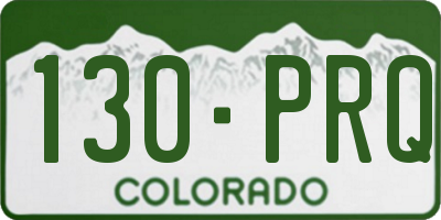 CO license plate 130PRQ