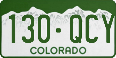 CO license plate 130QCY