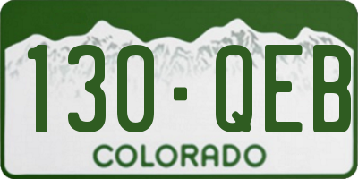 CO license plate 130QEB
