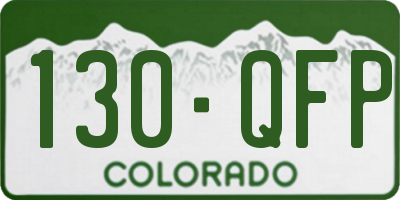 CO license plate 130QFP