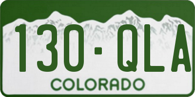 CO license plate 130QLA