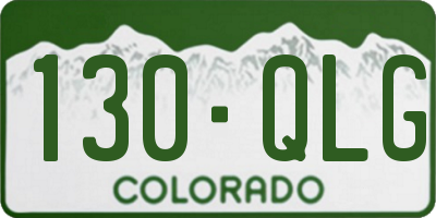 CO license plate 130QLG