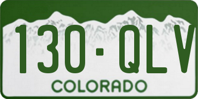 CO license plate 130QLV