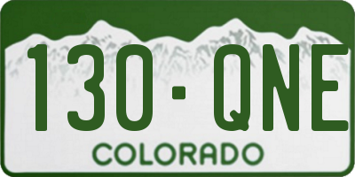 CO license plate 130QNE