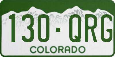 CO license plate 130QRG