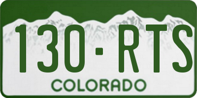 CO license plate 130RTS