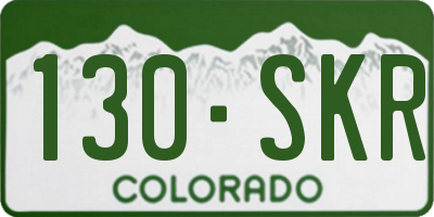 CO license plate 130SKR