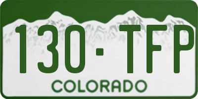 CO license plate 130TFP