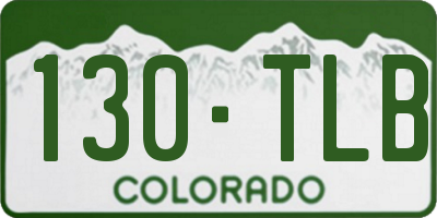 CO license plate 130TLB