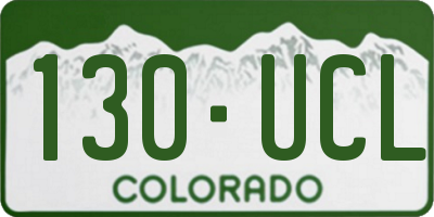 CO license plate 130UCL