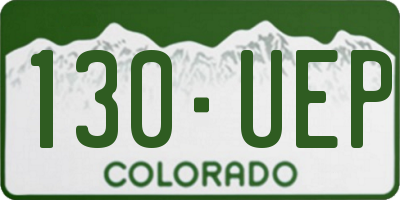 CO license plate 130UEP