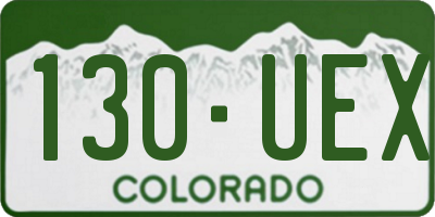 CO license plate 130UEX