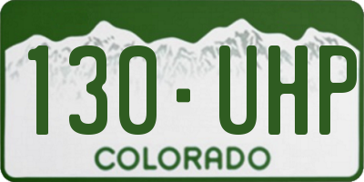 CO license plate 130UHP