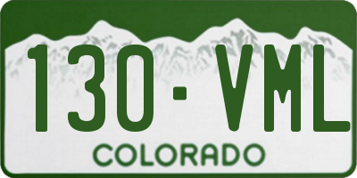 CO license plate 130VML
