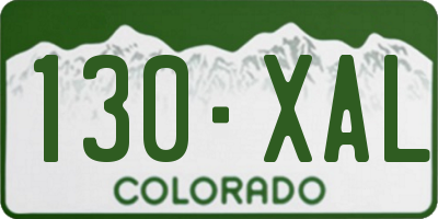 CO license plate 130XAL