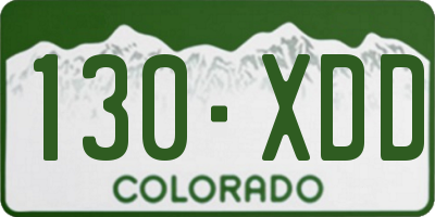 CO license plate 130XDD