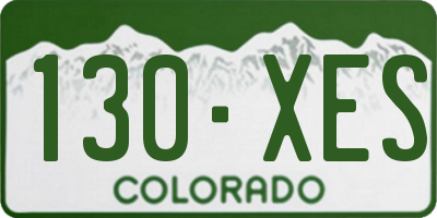 CO license plate 130XES