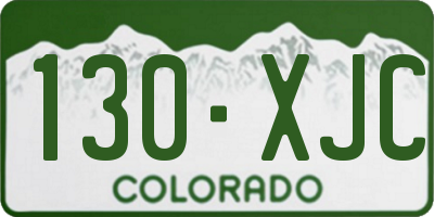 CO license plate 130XJC