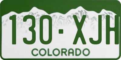 CO license plate 130XJH