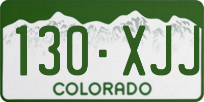 CO license plate 130XJJ