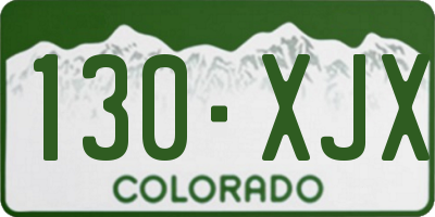 CO license plate 130XJX