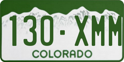 CO license plate 130XMM