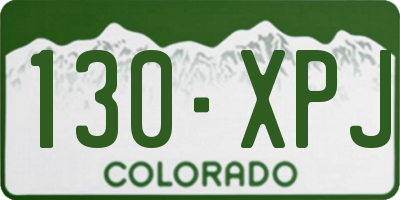 CO license plate 130XPJ