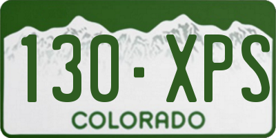 CO license plate 130XPS