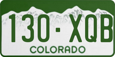 CO license plate 130XQB