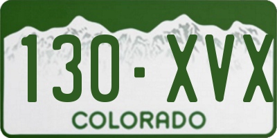 CO license plate 130XVX
