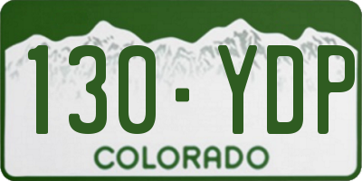 CO license plate 130YDP
