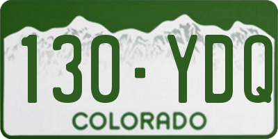 CO license plate 130YDQ