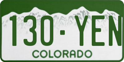 CO license plate 130YEN