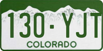 CO license plate 130YJT