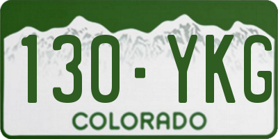 CO license plate 130YKG