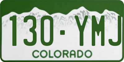 CO license plate 130YMJ