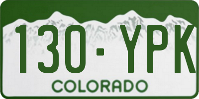 CO license plate 130YPK