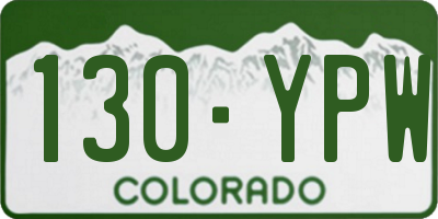 CO license plate 130YPW