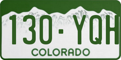 CO license plate 130YQH