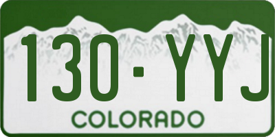 CO license plate 130YYJ