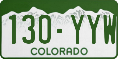 CO license plate 130YYW