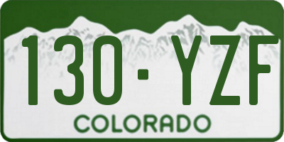 CO license plate 130YZF