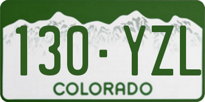 CO license plate 130YZL