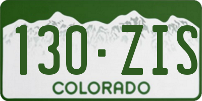 CO license plate 130ZIS