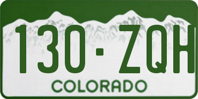 CO license plate 130ZQH