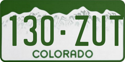 CO license plate 130ZUT