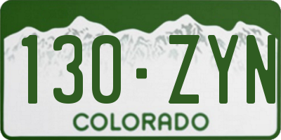 CO license plate 130ZYN