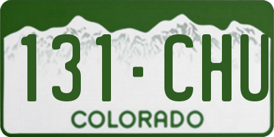 CO license plate 131CHU