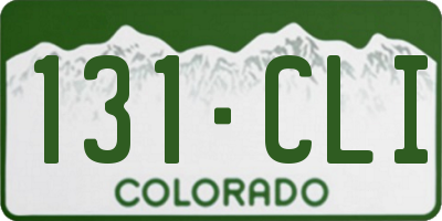 CO license plate 131CLI